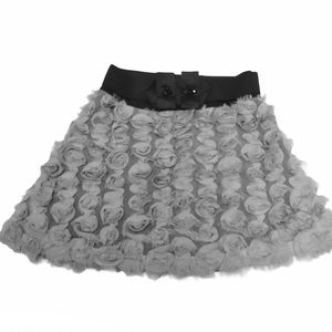 RETRO PARIS GRAY 100% POLYESTER MINI SKIRT SIZE S